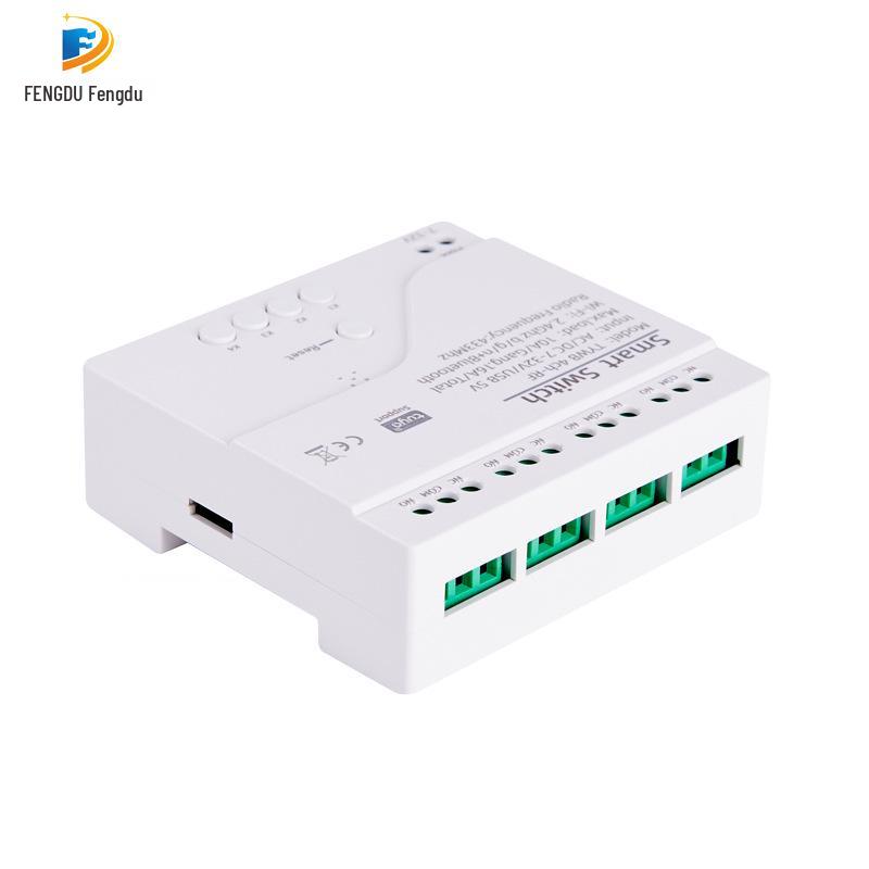 WiFi Smart Module Switch with Momentary & Interlock Remote Control, Voice-Controlled Four-Way Relay (7-32V/220V)