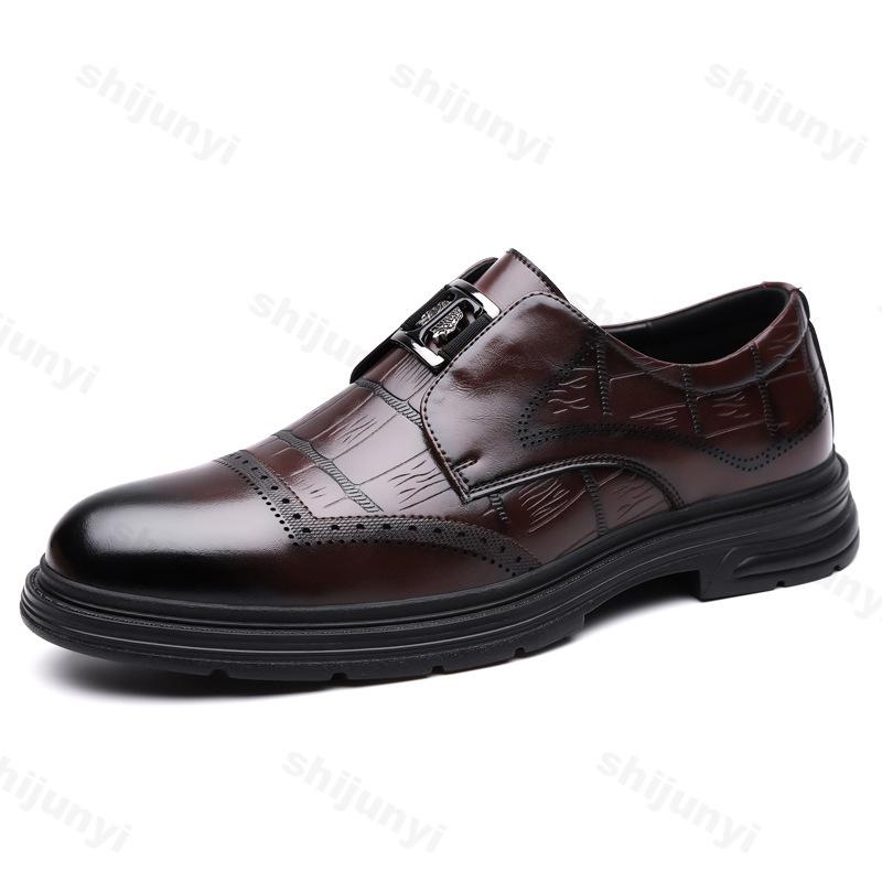 Men Shoes Leather Luxury Business Casual Shoes Men Loafers Mocassins High-quality Men Dress Shoes Spring Autumn Male Oxford