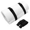 2pcs Black Webbing 5.0cm Wide Non Elastic Buckle Strap Adjustable Fixed Multifunctional Plastic Buckle Strap Storage