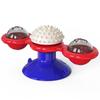 Cat Windmill Toy Funny Massage Rotatable Cat Toys with Catnip LED Ball Teeth Cleaning Pet Products