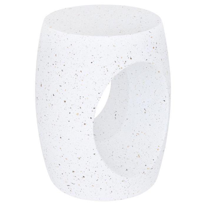 Table café totem "Narlon" diamètre 38 cm blanc Atmosphera