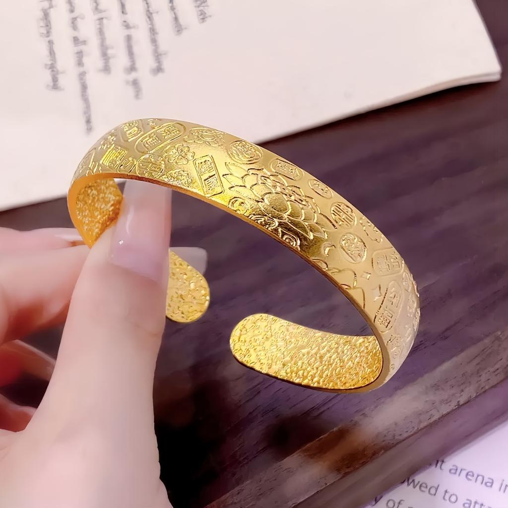 Jin Jiyan Lotus Open Bracelet Women's Niche High-end Feeling
