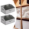 2 Collapsible Storage Bins, Essential for Closet Organization, Space Saving Divided Basket