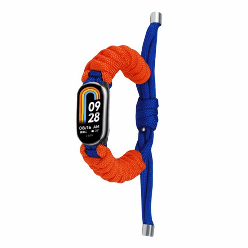 

For Xiaomi Smart Band 9 NFC/9/8 NFC/8 Watch Band Braided Rope Bracelet Sapphire Orange
