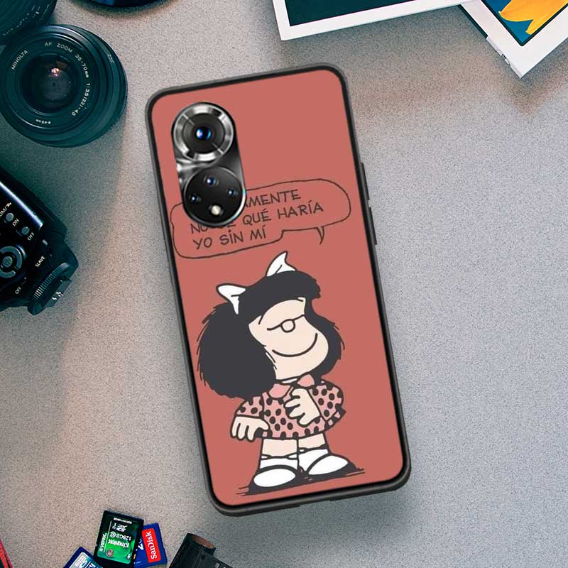 Cute M-Mafaldas Phone Case For Huawei P Smart 2021 Y5 Y6 Y7 Y9 Honor 50 20 Pro 10 10I 9 9X Y9S 8 8A 8X 8S 7S Cover