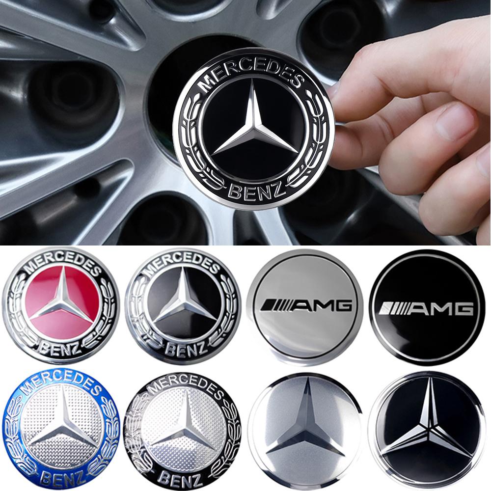 Hot 56/60/65mm Car Wheel Center Hub Caps Badge Sticker For Mercedes Benz AMG W210 W108 W204 W205 W203 W211 W124 W126 CLA CLK CLS GLE