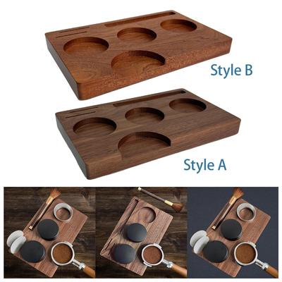 Espresso Tampermatte, Kaffeetamperständer und Siebträgerhalter, Hölzerne Espresso-Tamperstation für Kaffeebar