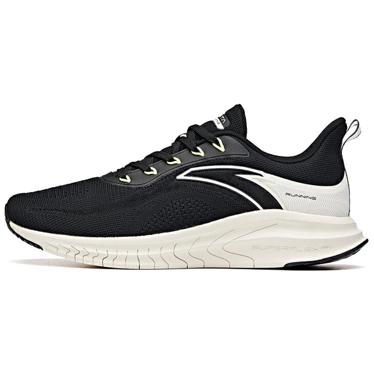 New Anta Cushioned Slip Resistant Abrasion Resistant Low Top Running Shoes Men's Black 112035547-1