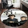 Sherlock Holmes Printed Round Rug Carpet Chair Rug Area Rug Entryway Doormats,for Office Chair Living Room Bedroom Kitchen Room.