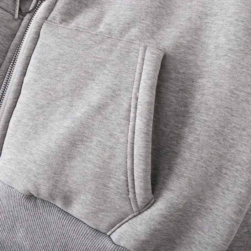 Padded Sweater Jacket Women Warm Casual Zipper Hoodie Thickened Tops Women Sports Large Size Loose Jacket