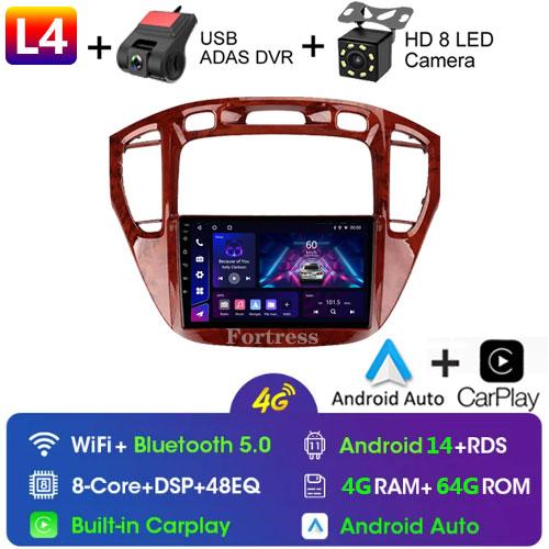 Fortress For Toyota Highlander 1 XU20 2001-2007 Multimedia Video Player Navigation Stereo 2 Din DVD Head Unit Android Car Radio