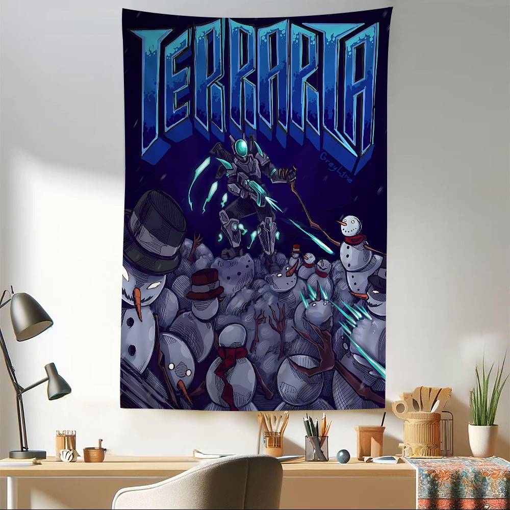 Game TTerraria Cool DIY Wall Tapestry For Living Room Home Dorm Decor Wall Art Decor