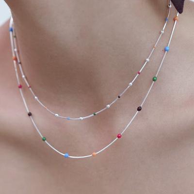 Tropfendes Öl Doudou Perlenkette Nischenmode Hoher Sinn Schlüsselbein Kette Vielseitig Temperament Einfacher Schmuck Damen
