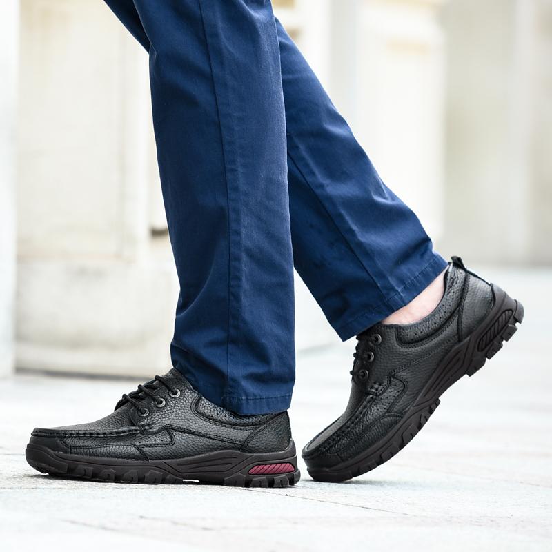 Кожаные мужские лоферы большого размера — фото 6