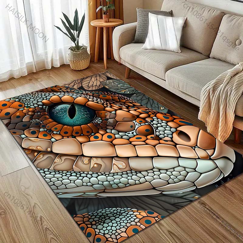 1PC Lizard eye colorful scales Pattern Rug Carpets for Bedroom Living Room Sofa Mat Creative Door Mat Cloakroom Home Decor