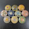 Bohemian Ceramiczna Gałka do Szafki Pojedynczy Otwór Uchwyt do Szuflady z Metalową Podstawą do Mebli Drzwi Retro Okucie Sprzętowe