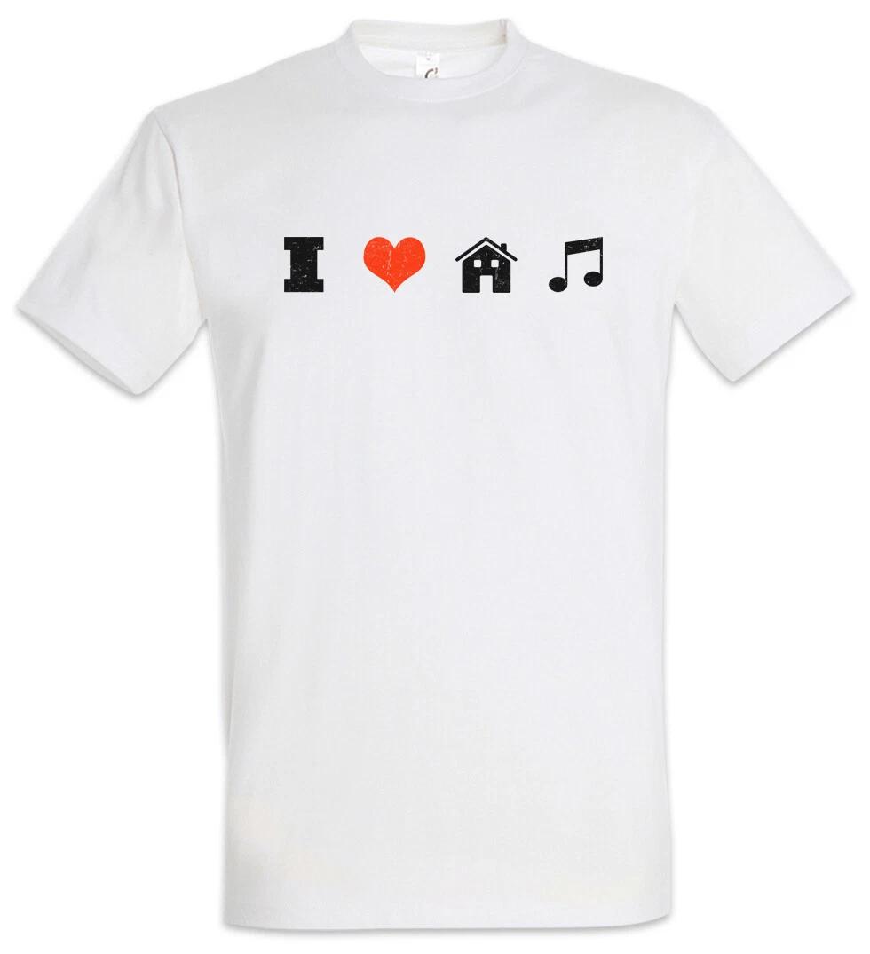 I Love House Music Herren T-Shirt Elektro Electro Dance Techno Disco Acid XL