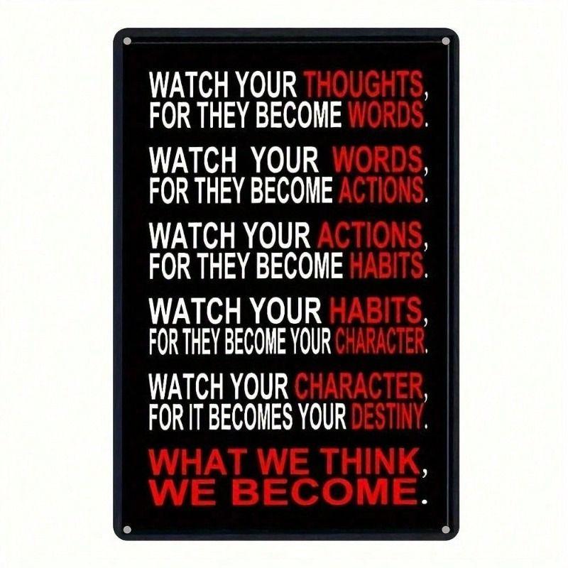 

Vintage Metal Poster Wall Art Motivational Decor for Living Room
