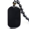 Obsidian Pendant Couple Style Ping an Brand Necklace Pendant Sweater Chain