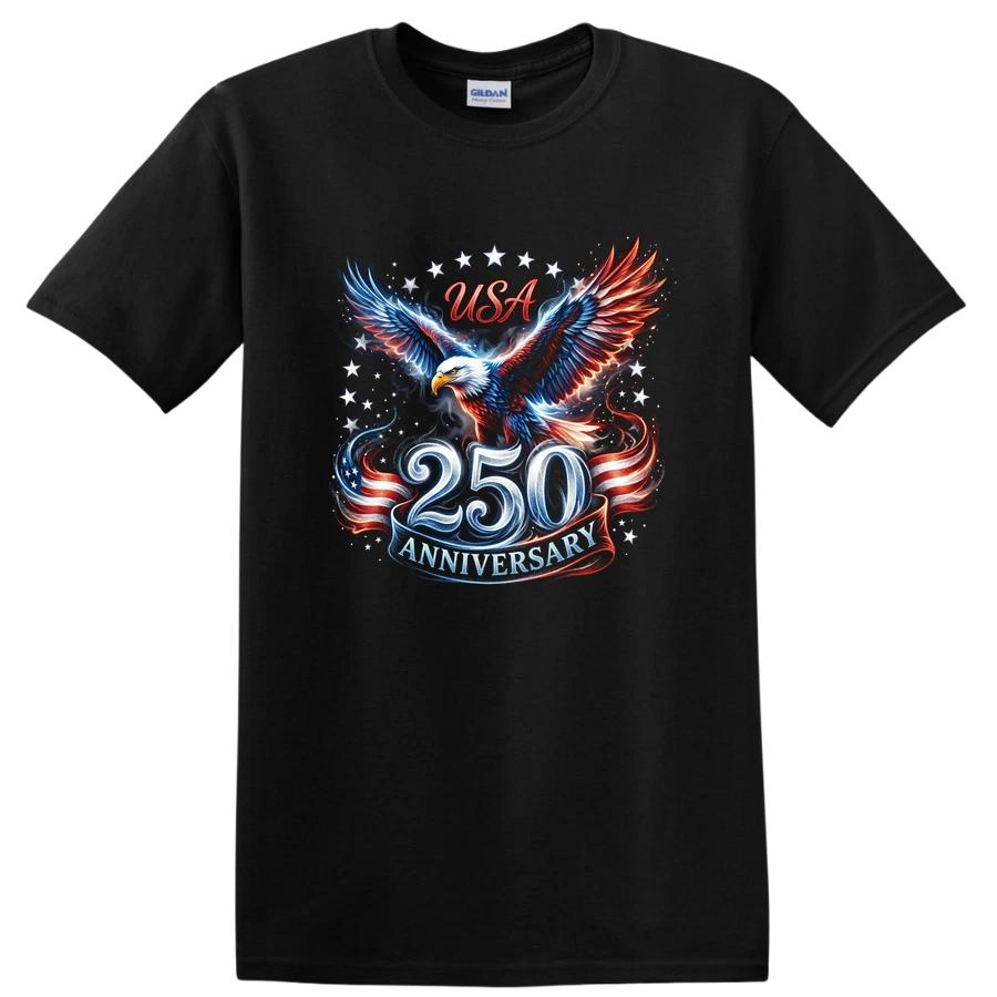 USA 250 Anniversary Eagle T Shirt Patriotic Graphic Tee with Stars and Stripes XL