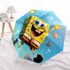 1pc SpongeBob SeaWorld Self-Folding Umbrella, 8-Bone Compact Travel Umbrella, Durable Plastic And Iron Frame089