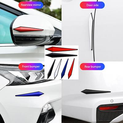 1/4pcs Car Antis-scratch Protective Sticker Body Bumper Anti-collision Protection Door Rearview Mirror Edge Guard Rubber Strip