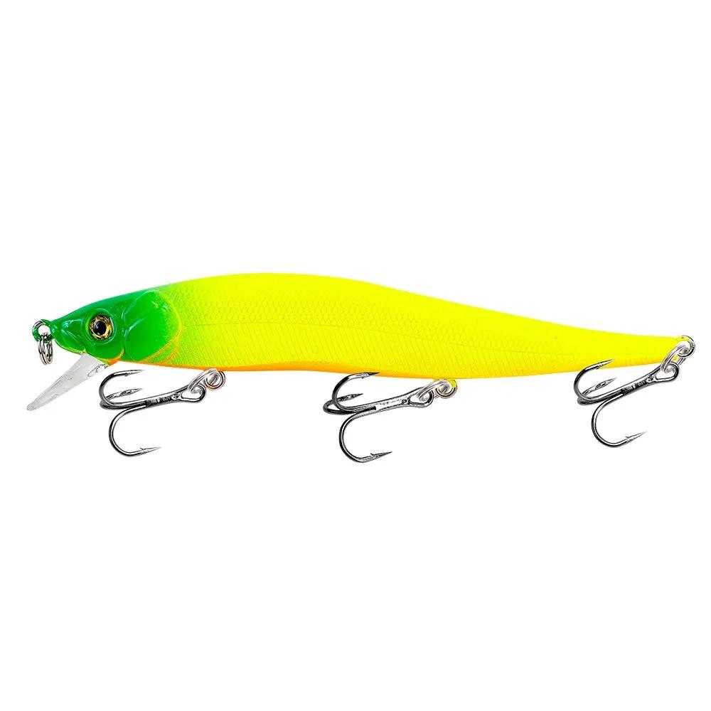 1Pcs Fishing Lure 115mm Minnow Crankbait Wobblers 3D Eyes Perch Artificial Bait Pike Carp Bait Swim Bait Fishing Pesca Bass Perch SwimBait Accessories
