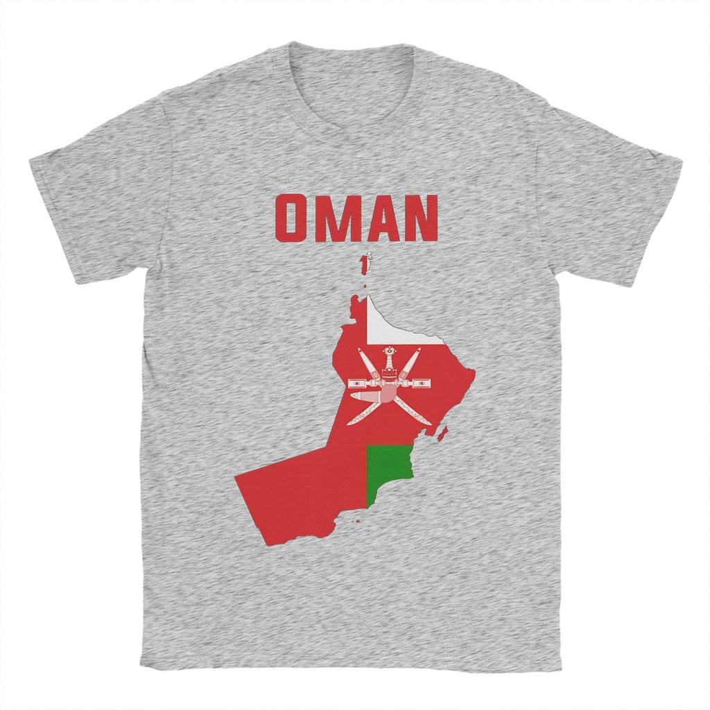 Mens TShirt Oman Map Flag Pride Funny Cotton Tees Short Sleeve Patriotic Omani National Emblem Art T Shirt Crew Neck Clothes