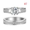 Bague Zircon Femmes Bague Index Mode Ensemble de Bagues Couple Bijou Cadeau