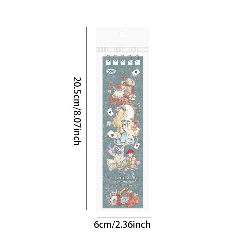 50Sheets/Book Fairy Tale Theme Die-cut PET Sticker Book DIY Journal Supplies for Phone Case Envelope Calendar Cup Decor
