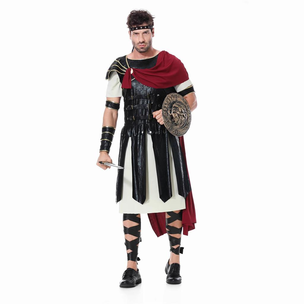 Halloweenský kostým římského válečníka pro hraní rolí na jevištní vystoupení a akce Cosplay