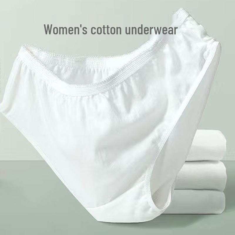 

Женские одноразовые трусы из чистого хлопка: Удобное для путешествий, Не требующее стирки, Послеродовое нижнее белье, Доступны большие размеры 4XL (70-80 kg)