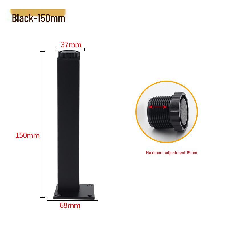 38mm Adjustable Square Cabinet & Sofa Legs - Thickened Furniture Feet for Coffee Table Support