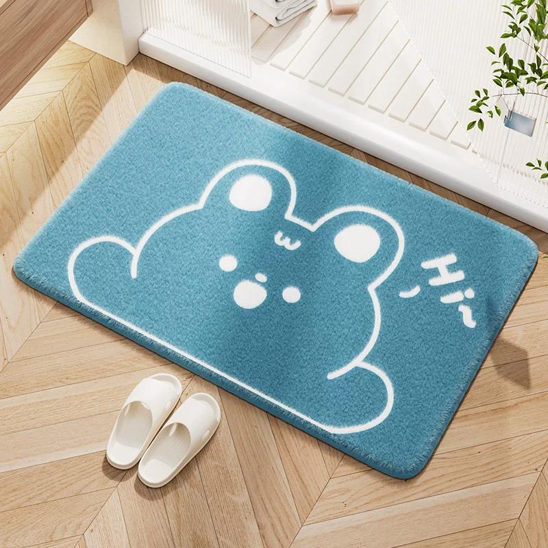 Bathroom Mats Bathroom Absorbent Floor Mat Fall and Winter Non Slip Toilet Door Mat Winter Carpet Toilet Household Mat