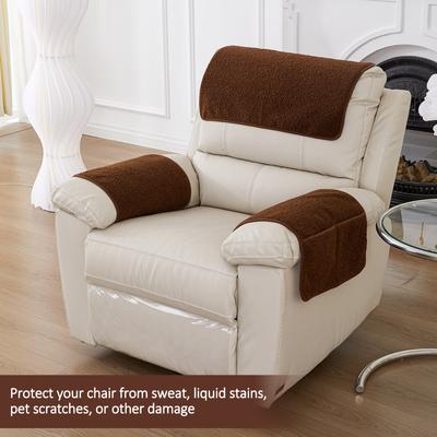 3 Stück Sofa Sessel Matte Bezug Rutschfest Weich Polyester Sessel Kopfstützenschoner Bezüge Sofa Armlehnenhandtuch für Heim Möbel