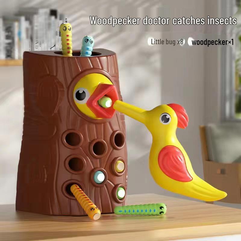 Woodpecker Magnetic Fishing Game: Educational Toy for Kids' Hand-Eye Coordination