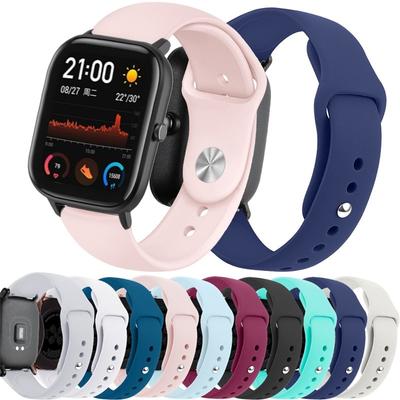 20mm/22mm Silikonband für Amazfit GTS 3/2/2e/GTS2 Mini/GTR 42mm/47mm/GTR 3/3 Pro/2/2e Sportuhr Armband Amazfit Bip Armband