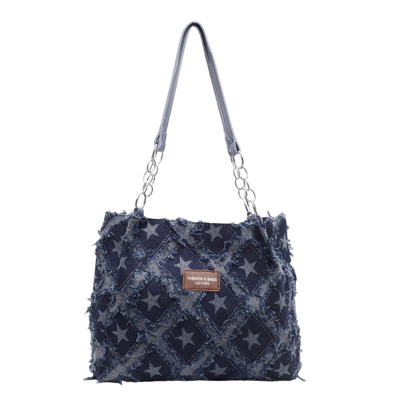 

Autumn versatile underarm large bag women s new fashion shoulder commuter bag large capacity messenger bag tote bag темно-синього кольору