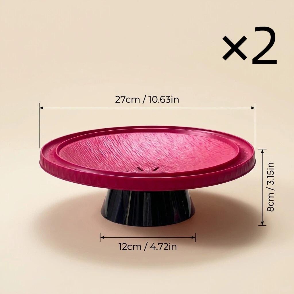 Plastic Cake Stand Detachable Pedestal Fruit Bowl Drain Hole Food Serving Dish Stackable Snack Dessert Plate Kitchen Tableware