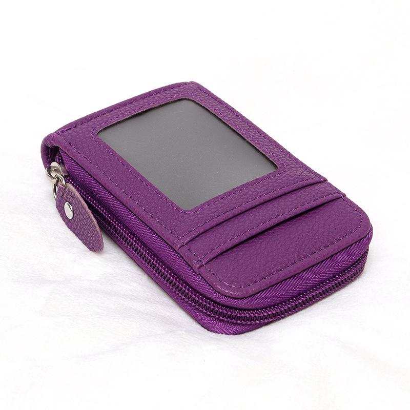Multi-Color Anti-Theft Zipper Card Holder Wallet