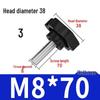 Sexpunkts gummihuvud plastvred bult handtag (M4-M12)