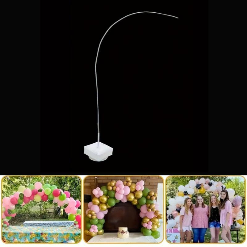 Ballongbågssats 2,5 m/8,2 fot Fritt böjbar och deformerbar Ballongpelarefäste för Födelsedag, Bröllop, Julfest