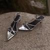 2025 Summer New Sandals Femininity Buckle Kitten High Heels Trendy Niche Design Simple Strap Women's Shoes