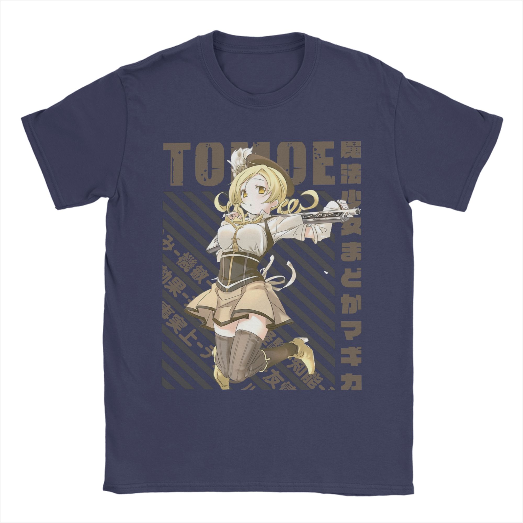 

Novelty Mahou Shoujo Mami Tomoe TShirt Unisex Round Neck Pure Cotton T Shirt Madoka Magica Anime Short Sleeve Tees Classic Clothes XL