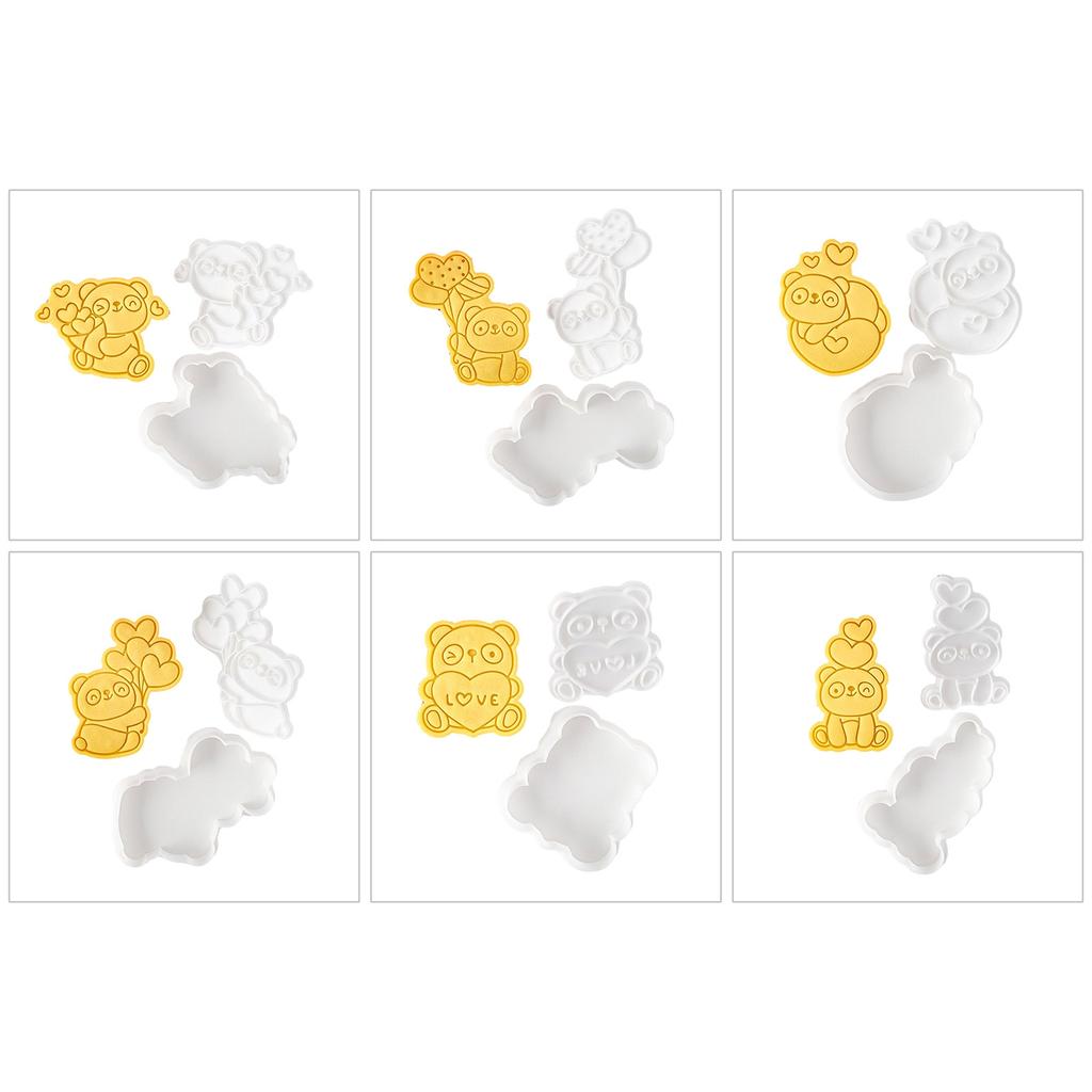 Cookie Cutters Valentine's Day Biscuit Molds Panda Shaped Cookie Embossing Molds Baking Gadget Perfect for Baking Cookie