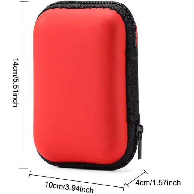 2 Pack Hard Drive Carrying Case 2.5 inch HDD SSD External Drive Storage Bag Organizer Hard EVA Cover Zipper Pouch for Canvio Basics Western Digital