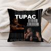 Cool T-Tupac 2Pac S-Shakur Cushion Cover Silky Short Plush Invisible Zipper Dustproof Sofa Pillow Case For Home Decor