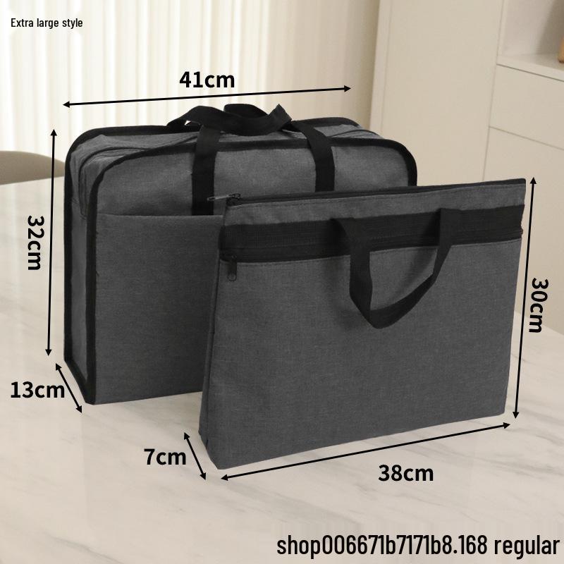 Men's and Women's Zippered Briefcase for Documents and Contracts