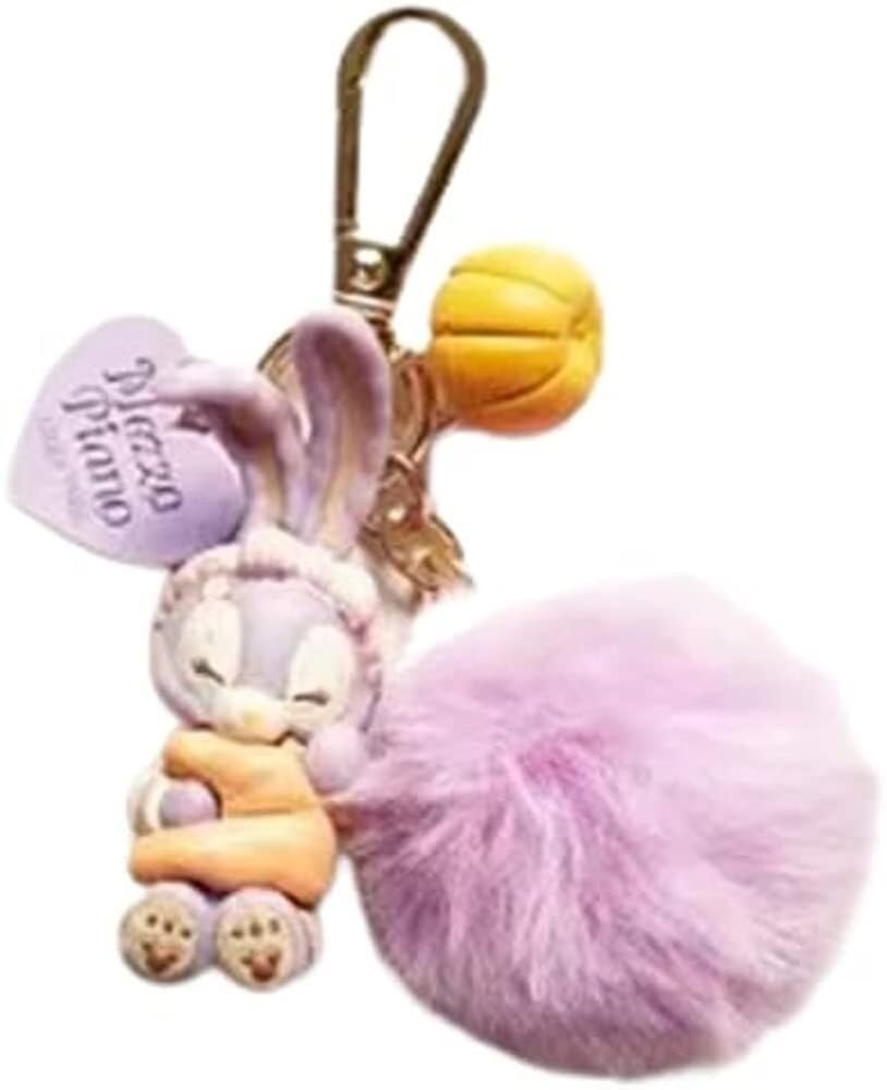 

[AGGZOM] Duffy, Gelatoni, Leena Belle Keychain, Fluffy Keyring, Wallet, Bag Charm, Character, Car Keychain, Gift for Friends, Lovers, Couples, Birthda