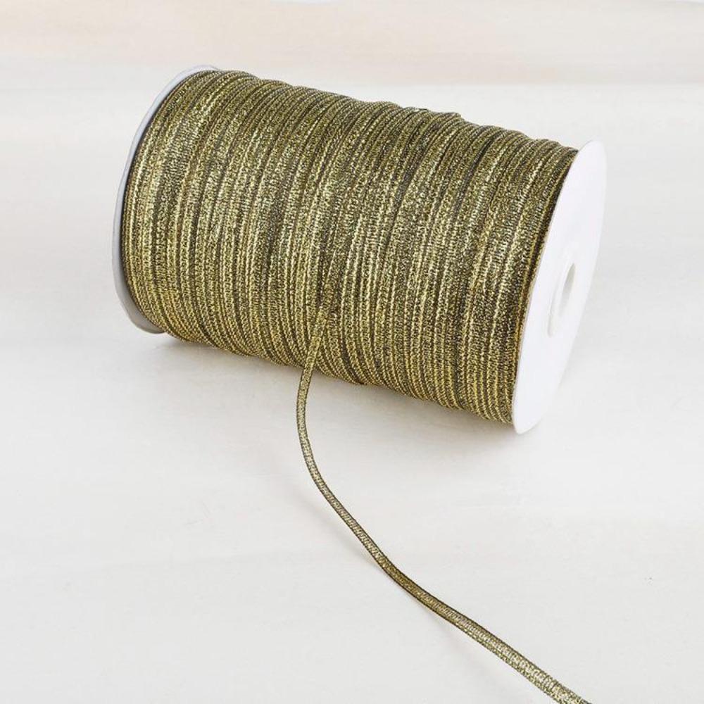 3MM*18M Glitter Ribbon 20Yards Silk Satin Texture Silk Satin Ribbon Glitter Material DIY Craft Sewing Piping Ribbon